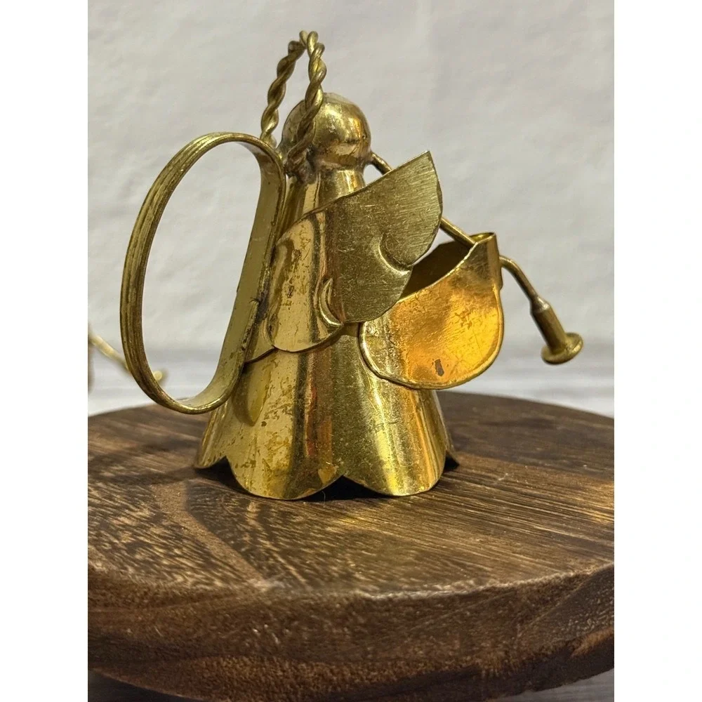10 Vintage Brass Angel Napkin Rings Christmas Holiday Table Linens 3